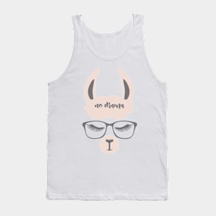 Hipster NO Drama Llama Tank Top